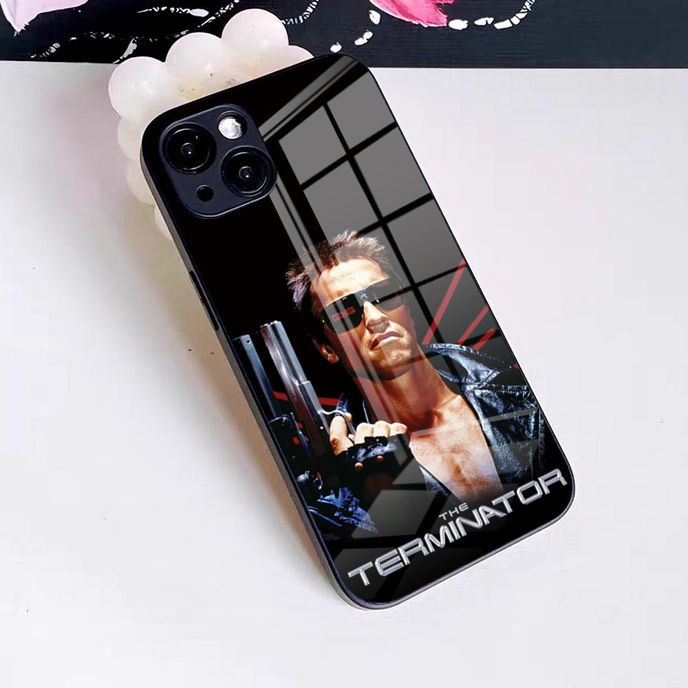 ЧЕХОЛ ДЛЯ ТЕЛЕФОНА Arnold Schwarzenegger Terminator Для IPhone 17 Pro Max 16 15 14 Pro Max 13 11 X Xs Xr 8 7Plus Стеклянная Крышка