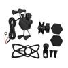 Motorcycle Phone Holder 5V 2A USB Port 360 Degree Rotation X Type Charger Bracket Navigation Stand