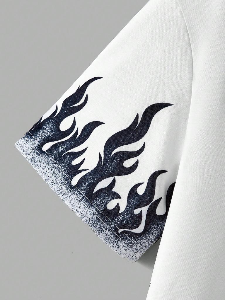 Мужская вязаная повседневная толстовка с принтом букв и пламени Manfinity LEGND