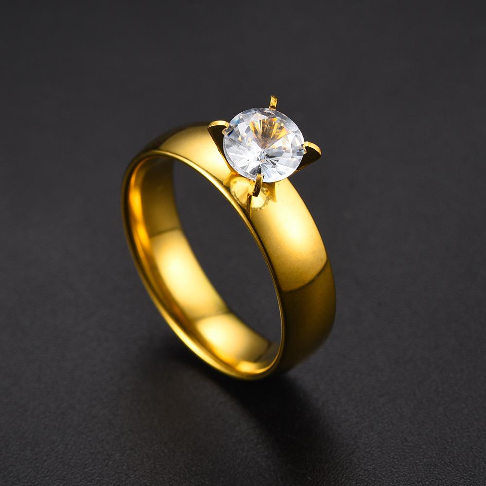 Комплект парных колец из нержавеющей стали с золотым покрытием для женщин и мужчин, обручальные кольца, подарок на День святого Валентина