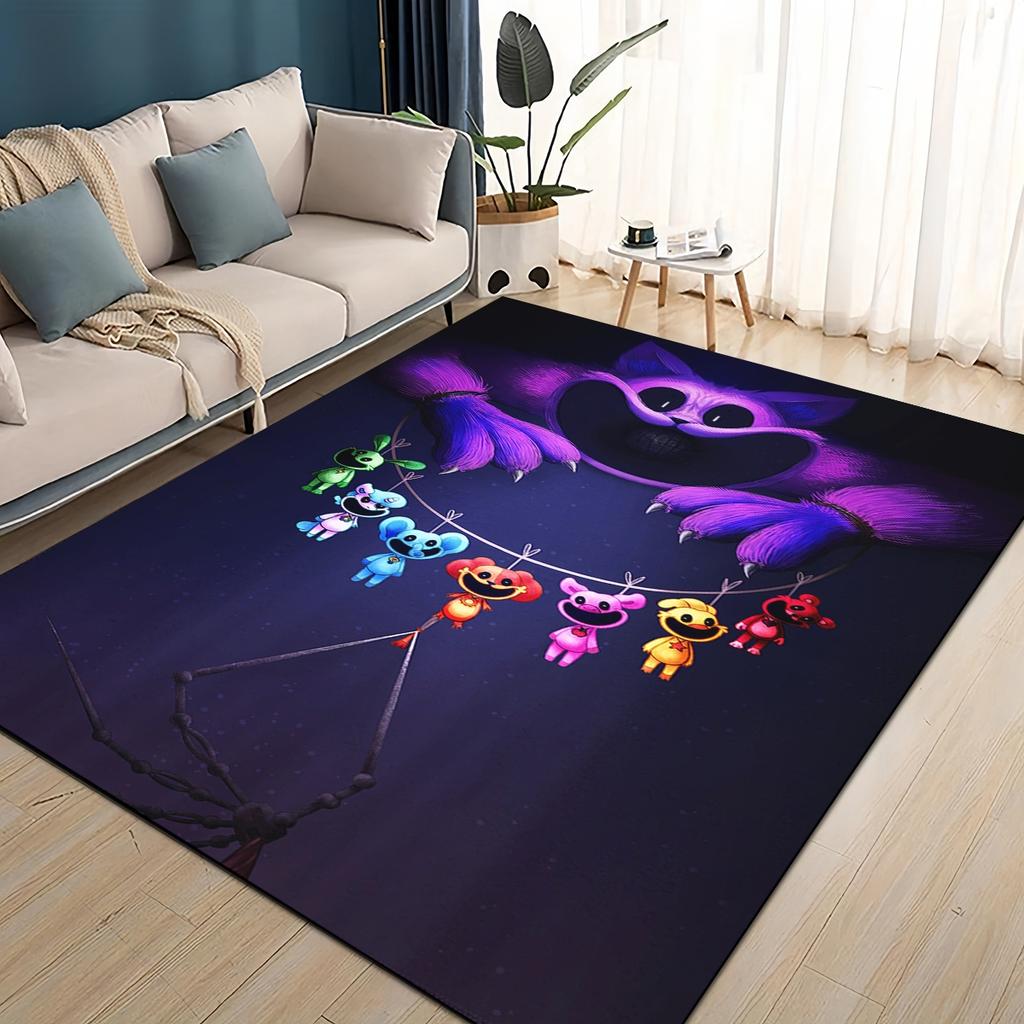 Мультяшный S-Улыбающийся C-Существа Кэтнап Крафтикорн Ковер Коврик для Гостиной Спальни Домашнего Декора, Детский Игровой Нескользящий для Дивана Придверный Коврик