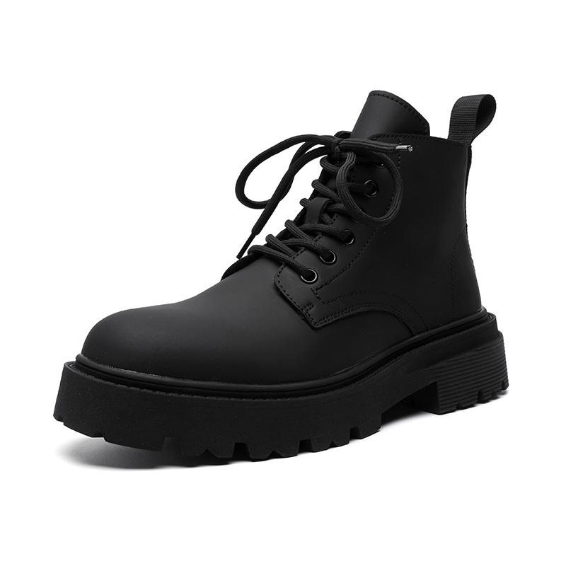 Martin boots men's high-top British wind locomotive boots tooling leather boots heightening thick-soled leather boots 9055-R