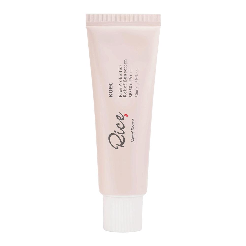 KOEC Rice Probiotic Cream SPF Moisturizer Lightweight Protection After-Sun Repair 50ml