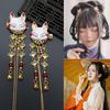 1Pc Fox Animal Fringe Hair Accessories Han Elemental Headdress Hanfu Cute Girl Heart Hairpin Head Decoration for Girls Headband LS