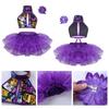 Kids Girls Sequins Ballet Tutu Dress Set Halter Ballroom Lyrical Jazz Dance Costumes Stage Performance Dancing Skirt Outfit