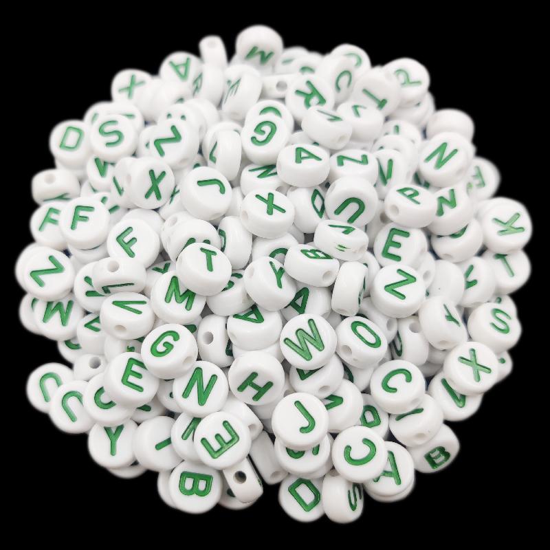 20 шт. 10 мм яркие цвета акриловые буквы свободные бусины DIY ремесла ожерелье браслет кулон для изготовления ювелирных изделий