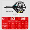 TARGET Darts Chris Dobey KFLEX Flight Shaft 2 Kflex Short & System, No. (Standard) All-in-One Flights, 3-Pack, (19mm)