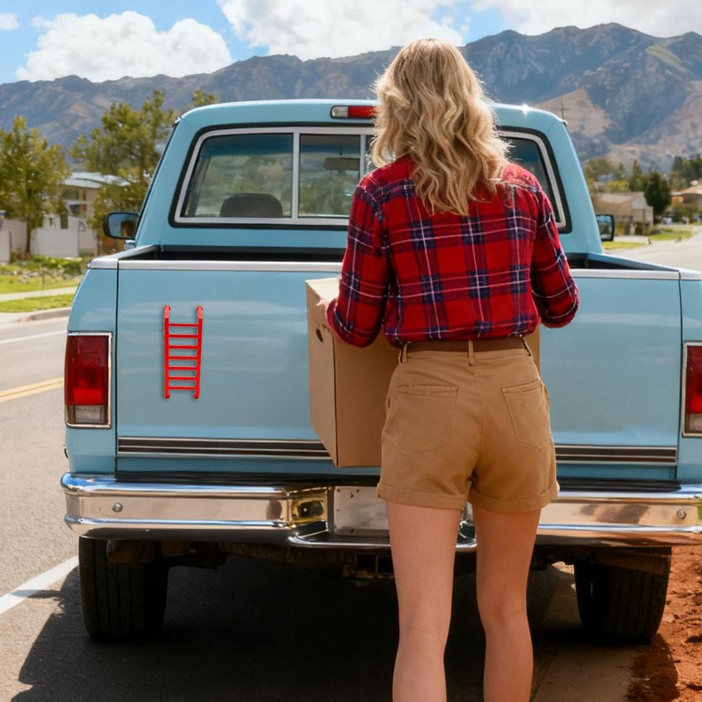 Decal For Car Adhesive No-Drill Decoration Car Exterior 3D Ladder Shape Decal For Bumper Hood Door Commuting Travel Family