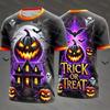 Halloween T-shirt Men's and Women's Short Sleeved T-shirt Pumpkin 3D Printed T-shirt Harajuku T-shirt Halloween T-shirt