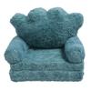 Flip Out Chair Green Fold Out Couch Crown Cute Soft Comfortable Kids Sofa for Boys Girls Home