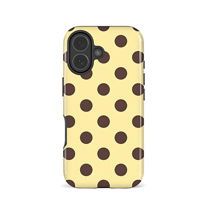 Роскошный корейский чехол для iPhone 17 16 15 14 13 12 11 X XS XR Air Pro Max Plus с горошком, роскошная двухслойная задняя крышка