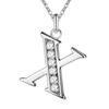Hip-Hop Diamond Initial Necklace - Stylish 26-Letter Pendant for Men and Women