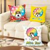 Japan AAfro KKen Cute Cushion Cover Natural Linen Organic Fabric DoubleSided Printing Couch Pillow Covers Home Decor