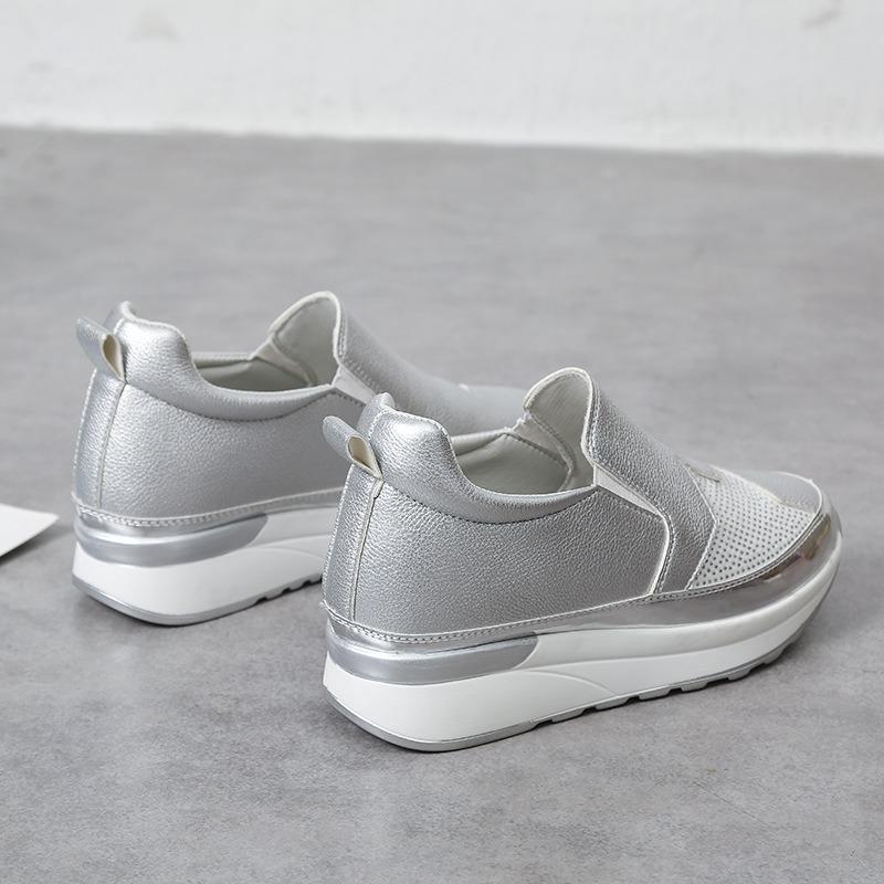 Ленивые туфли Модные Стразы Толстая Подошва Повседневный Внутренний Рост Увеличивающий Одиночный Туфли