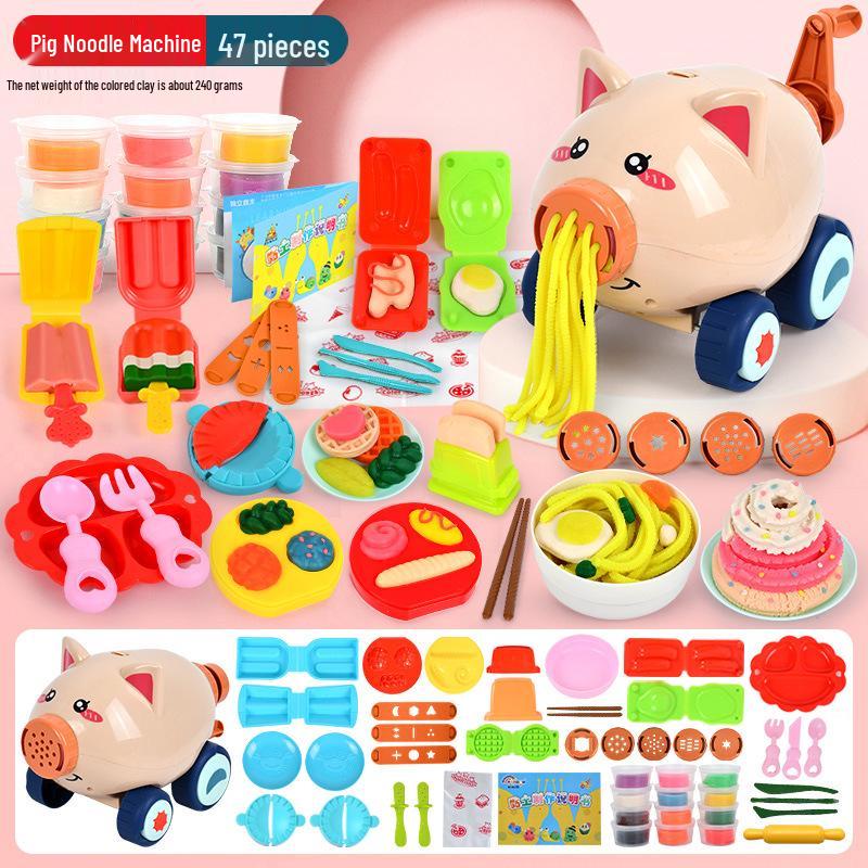 Colorful Clay Train Play-Doh Noodle Maker Toy Set for Kids - Lightweight Clay Tools for Boys and Girls in Kindergarten.