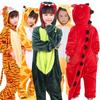 12 Styles Cartoon Animal One-piece Pajamas Home Sleepwear With Shoes Cosplay Costume Children Boy Girl Kid Pajama