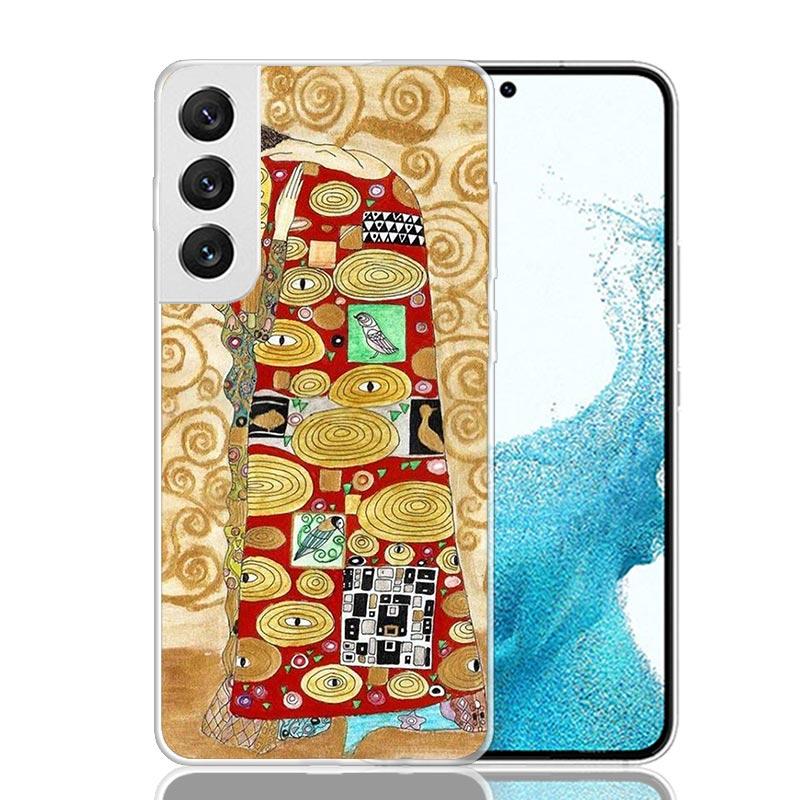 Kiss by Gustav Klimt Desig Phone Case For Samsung Galaxy S25 Edge S24 S23 S22 S21 FE S20 Ultra S10 Plus + Art Customized Coque C