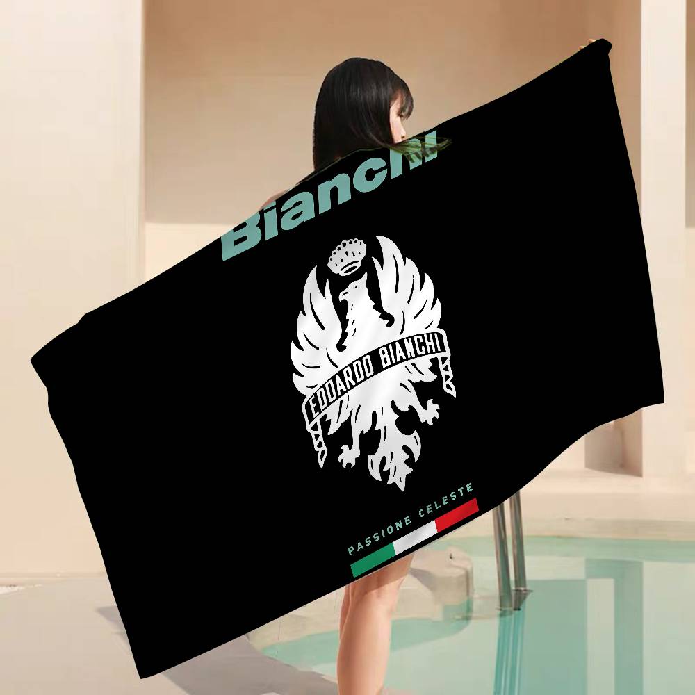 B-Bianchi LOGO Microfiber Beach Towel Absorbent Quick dry Soft Yoga Swimming Resort Mountain Climbing Towel