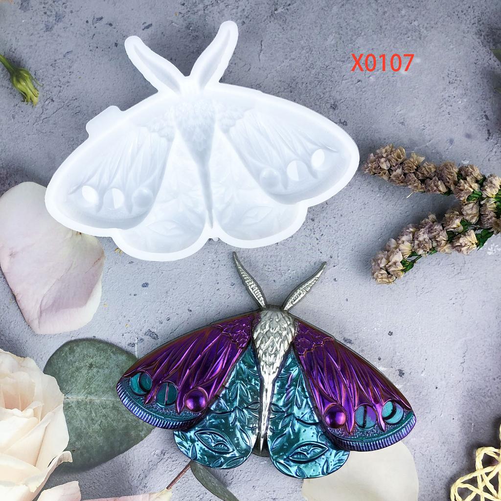 Artistic Moth Silicone Moulds Wall Decors Moulds Wall Hanging Moulds Moth Shape Silicone Pendant Moulds for Ornament