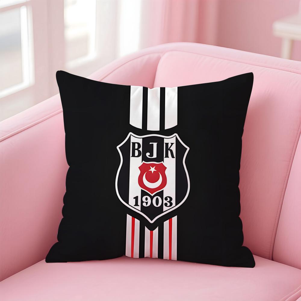 Логотип спортивной команды BBesiktas BJK Наволочка для подушки Короткий плюш Невидимая молния Комната Диван Наволочка