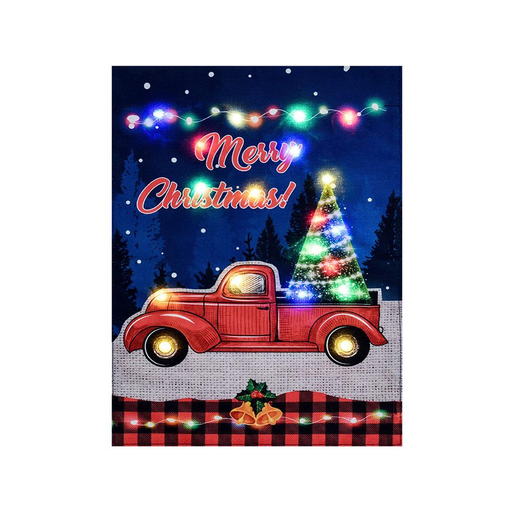 Солнечный светодиодный приветственный рождественский садовый флаг, двухсторонний, рождественские огни, украшение двора, наружного домашнего небольшого украшения, зимний праздник