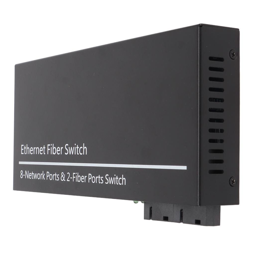Ethernet-коммутатор по оптоволокну Tx1310нм RX1550нм, 2 оптических порта, 8 электрических портов, одномодовый трансивер до 20 км