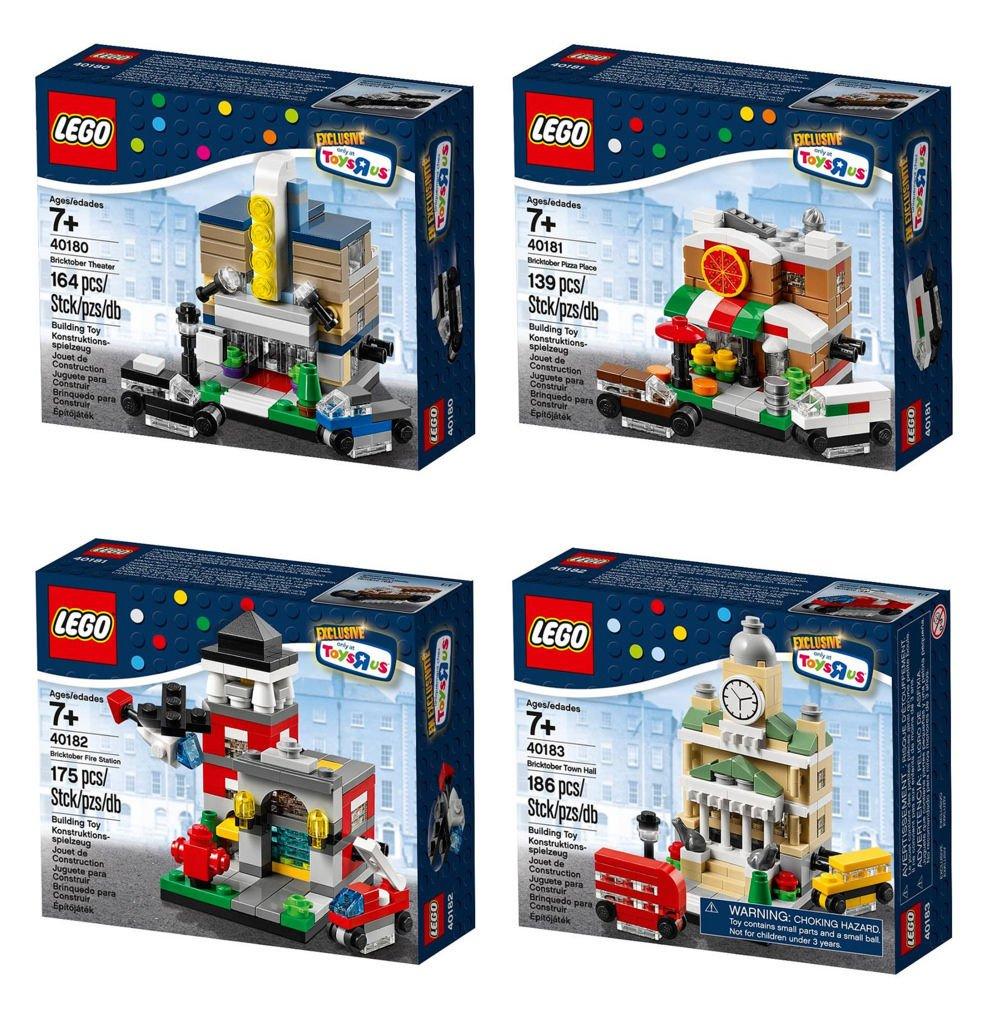 LEGO Эксклюзивный набор Bricktober 2014 года из четырех штук: Театральная пиццерия Пожарная станция Городская ратуша - (40180), (40181), (40182),
