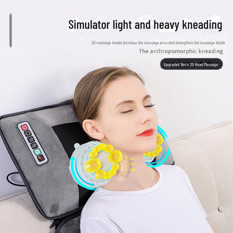 Электрический массажный мат с подогревом для всего тела для поддержки шейного и поясничного отделов позвоночника