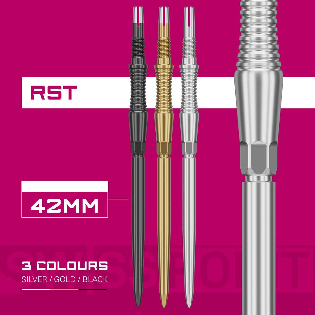 Иглы для дротиков Target Darts Swiss Point Storm Darts Points, RST (3 шт.) 42 ММ - черный