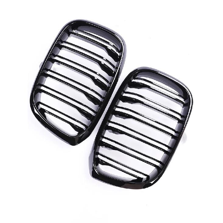 For BMW G01 X3 G02 X4 2018- Front Grille Racing Grills Car Front Kidney Replacement Glossy Black Single Double Grill Grille