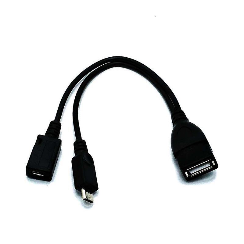 Кабель Micro USB OTG с блоком питания для планшета/телефона и внешним кард-ридером