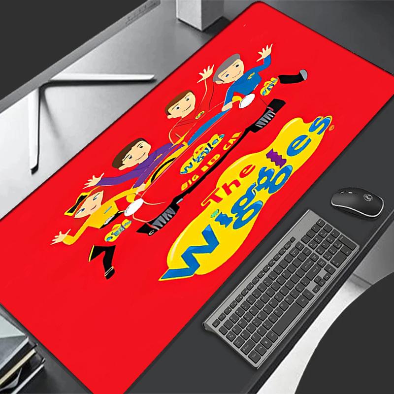 Премиум-коврик для мыши The Wiggles с прошитыми краями, Нескользящий, Прочный резиновый материал, для рабочего стола и игр, Отличный подарок