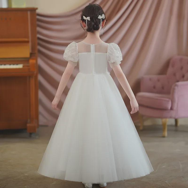Высококачественное пышное платье принцессы для девочек - летний наряд для игры на пианино и дня рождения