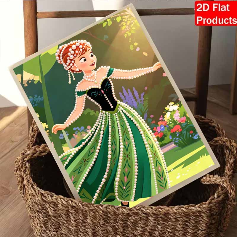 Disney Pearl Painting Frozen Anna Handmade DIY Pearl Gem Painting Pictures Crafts Special Shape Home Wall Decoration