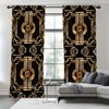 2 шт. Роскошные черные золотые узорчатые шторы, декоративные оконные драпировки, оконные украшения для спальни, гостиной, домашнего декора, комнаты