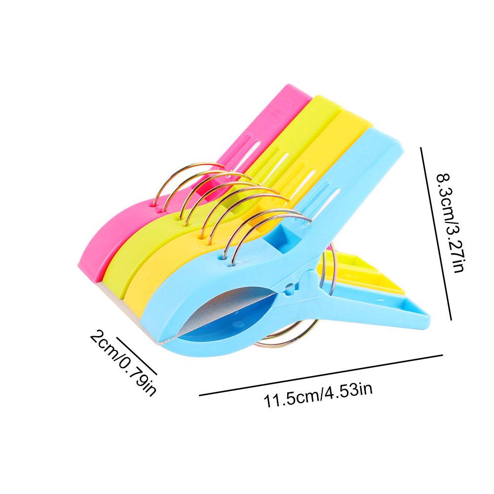 4 шт. Зажимы для пляжных полотенец Пластиковые прищепки для одеяла для стирки Шезлонг для загара Прищепки для одежды для организации дома и ванной