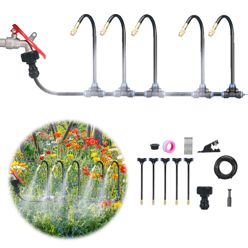 5-20 м Автоматическая система полива сада, система туманообразования, 360-градусная капельница с возможностью сгибания, набор для капельного полива, набор шлангов для полива сада, устройство