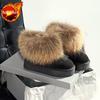 Winter Round Toe Plush Snow Boots for Women Chunky Furry Woman Shoes Comfortable and Elegant Non Slip Fashion Work Ankle Sale