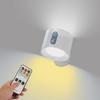 LED Wall Lamp with Remote Control Adjustable Brightness Color Temperature Rechargeable Wall Mount Bedside Lamp Night Light