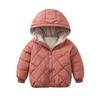 Autumn and Winter Children's Cotton Padded Clothes for Boys and Girls Cotton Padded Clothes for Neutral Velvet Warm Coat for Children Diamond Plaid