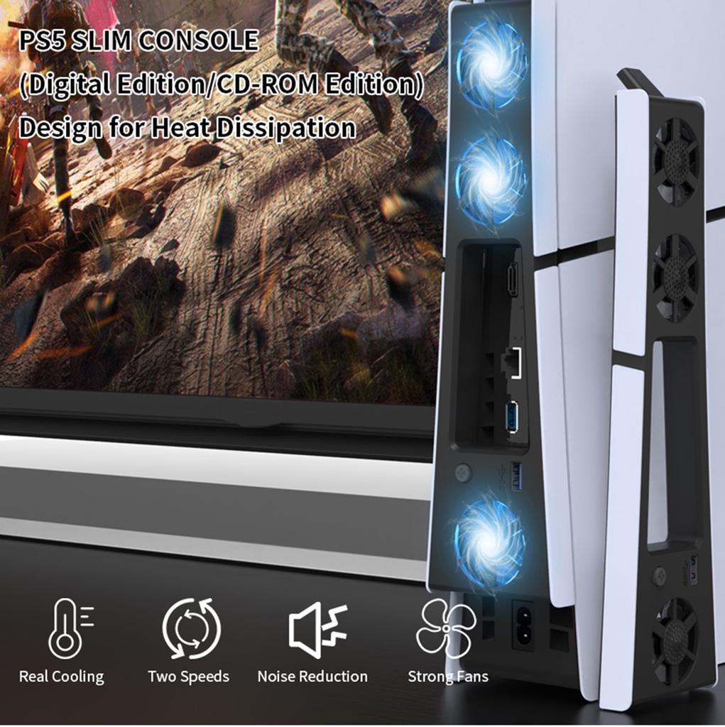 Охлаждающий вентилятор для игровой консоли PS5 Slim Digital & Discs Edition, система охлаждения игровой машины с 3 вентиляторами, игровые аксессуары