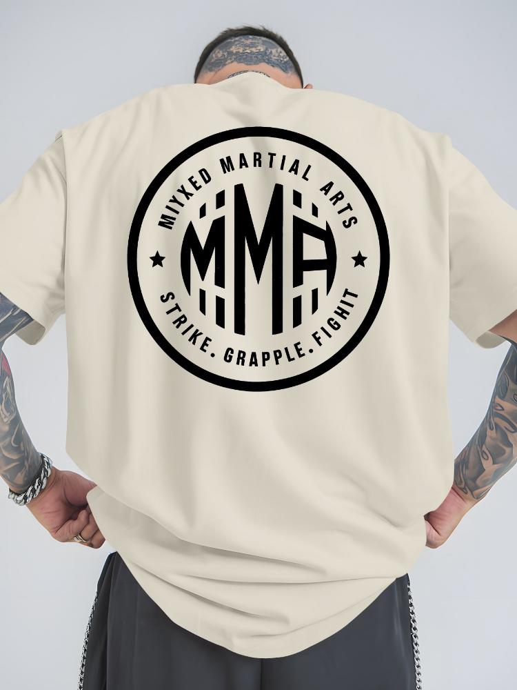 Боевые искусства fightingbreathable 100% хлопковая футболка с коротким рукавом, круглым вырезом и модным принтом MMA