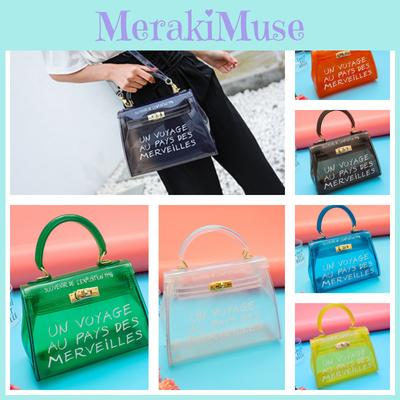 Прозрачная сумка через плечо конфетного цвета для женщин, материал ПВХ, сумка-желе среднего размера, идеально подходит для повседневной носки