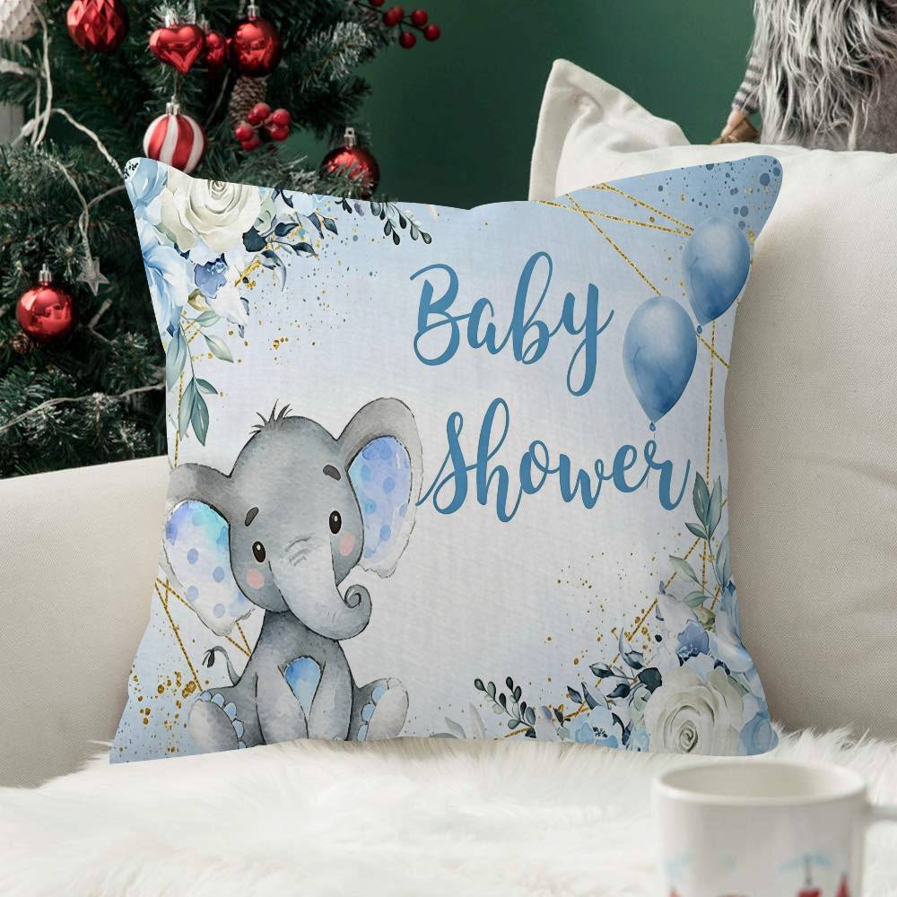 Elephant Baby Shower Pillow Cushion Cover Pillowcase Living Room Sofa Home decorative pillowcase