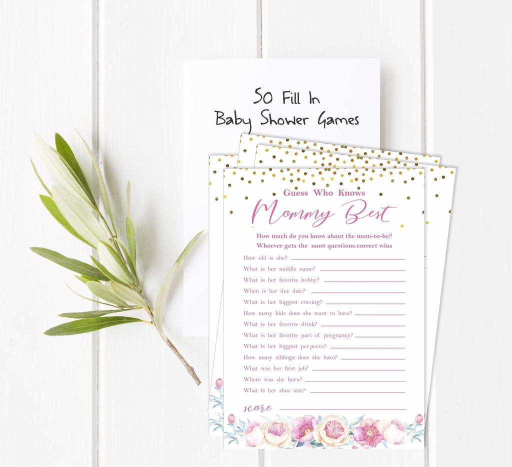 Inkdotpot Gender Reveal Confetti Baby Shower Game Set Of 50 BabyA AlphabetA ABCA Game Ita s A Boy Ita s A Girl Party