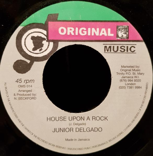 7-дюймовая пластинка JUNIOR DELGADO House Upon A Rock OMS14 Original Music UK Reggae Ska Dub Б/у