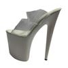 20Cm summer super high heel sandals thin heel waterproof table one-word buckle nude fashion transparent belt