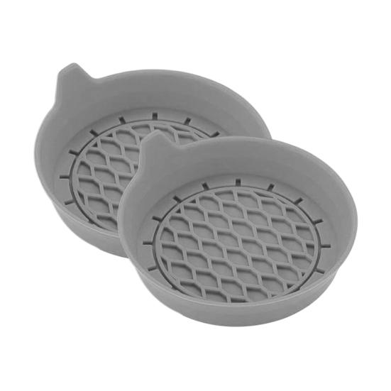 2Pcs Car Coasters Silicone Drink Cup Holder Protector with Handle Design Easy To Clean Car Water Coaster