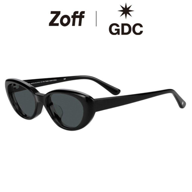 Zoff Oval Sunglasses by UV (Black, ZA251G38_14E1) GDC. Protection, Stylish, Unisex. [5519-145]