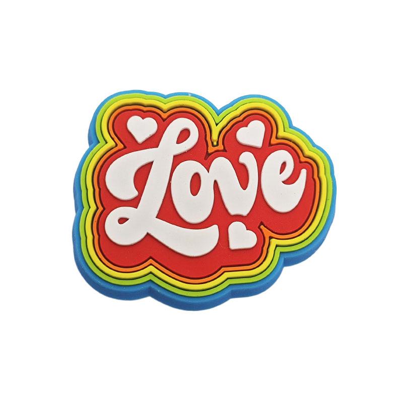 Пряжки для украшения обуви из ПВХ в виде радужных цветов для садовой обуви